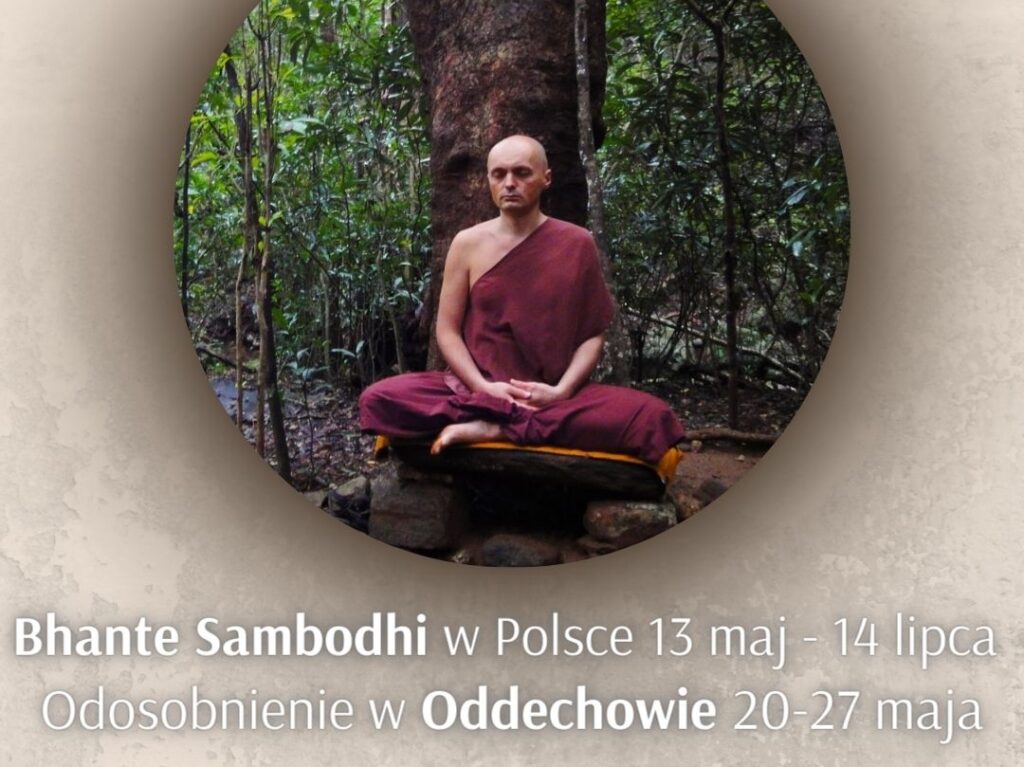 Read more about the article Bhante Sambodhi w Polsce i odosobnienie w Oddechowie 20-27 Maj